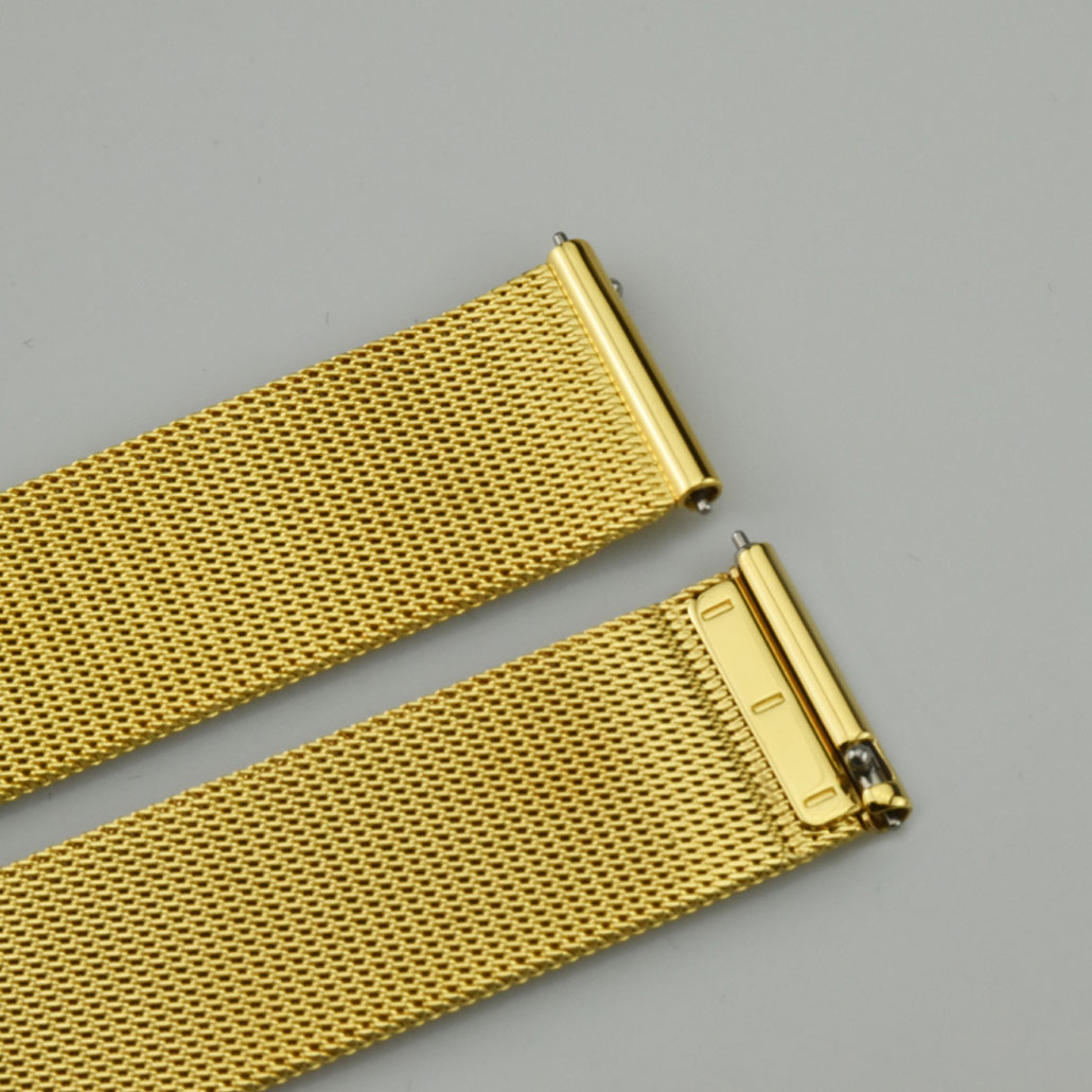 WS012 Gold Colored Stainless-steel Watch Bracelet With Safety Buckle