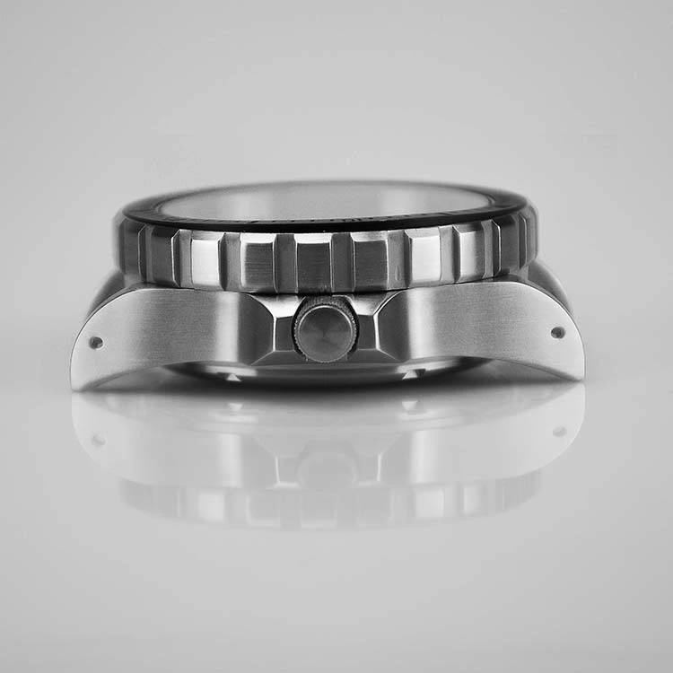 Round Stainless Steel Watch Case in Black