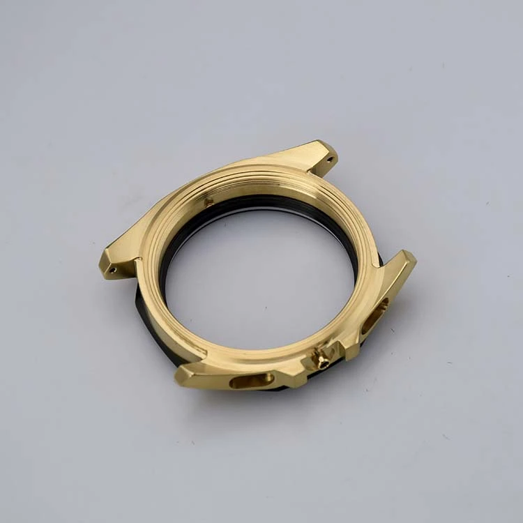 Stainless Steel Watch Case with Round Brushed Caseback