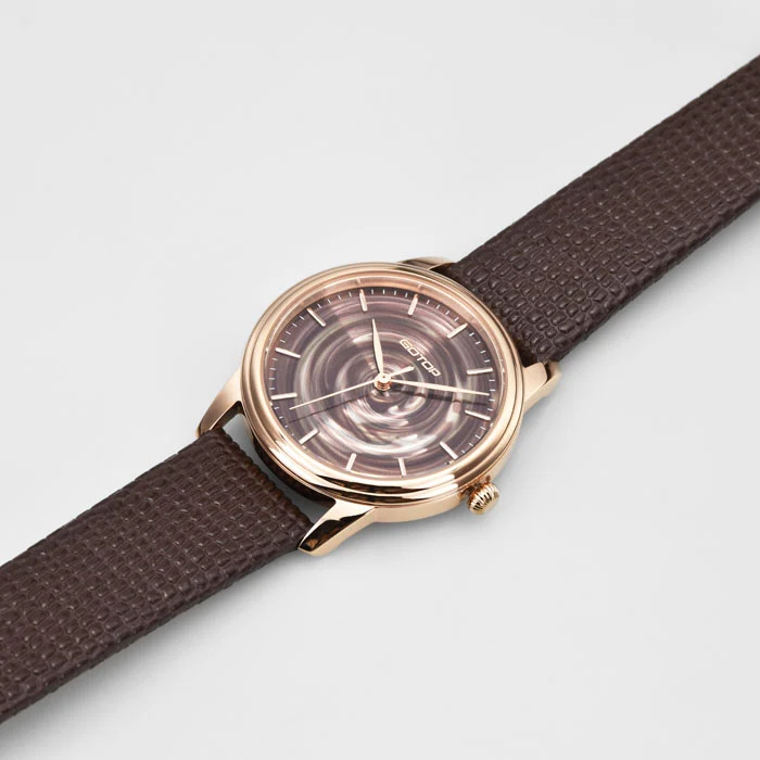 New Gorgeous Water Ripple Steel Watch With Colorful Snakeskin Strap For Ladies