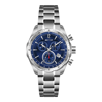 Stainless Steel Precision Sports Chronograph Mechanical Design Custom Dial Men's Watch