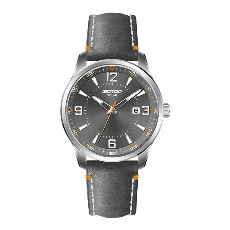 Modern Stainless Steel Men’s Watch 40mm Customizable Design Solar Power Movement