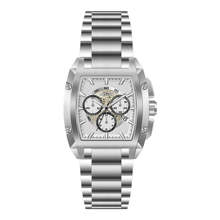 Luxury Chronograph Men’s Watch with Luminous Skeleton Dial Sports 316L Case OEM