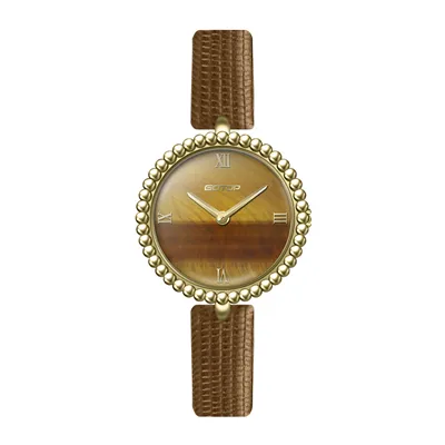 Minimalist Natural Stone Dial Women’s Watches 28mm Premium Case Customizable Genuine Leather