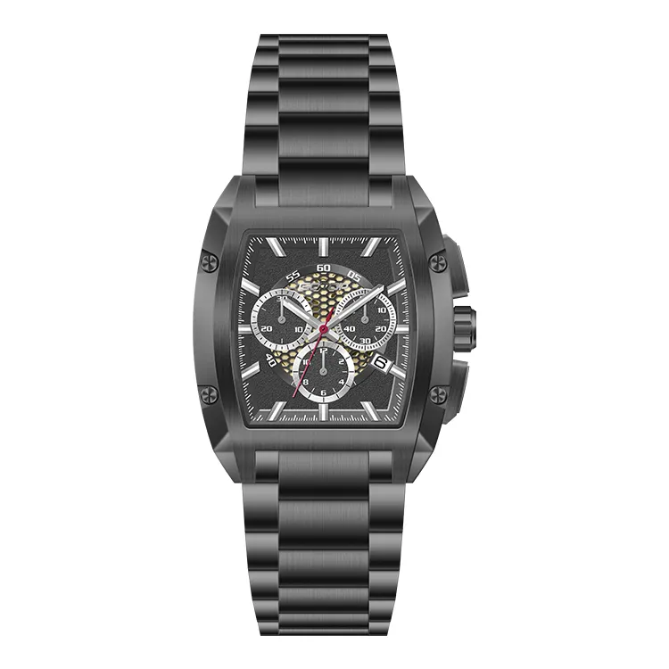 Luxury Chronograph Men’s Watch with Luminous Skeleton Dial Sports 316L Case OEM