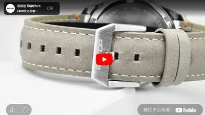 Classic Cool Quartz Steel Watch Factory Custom Textured Leather Strap For Men-SS1006